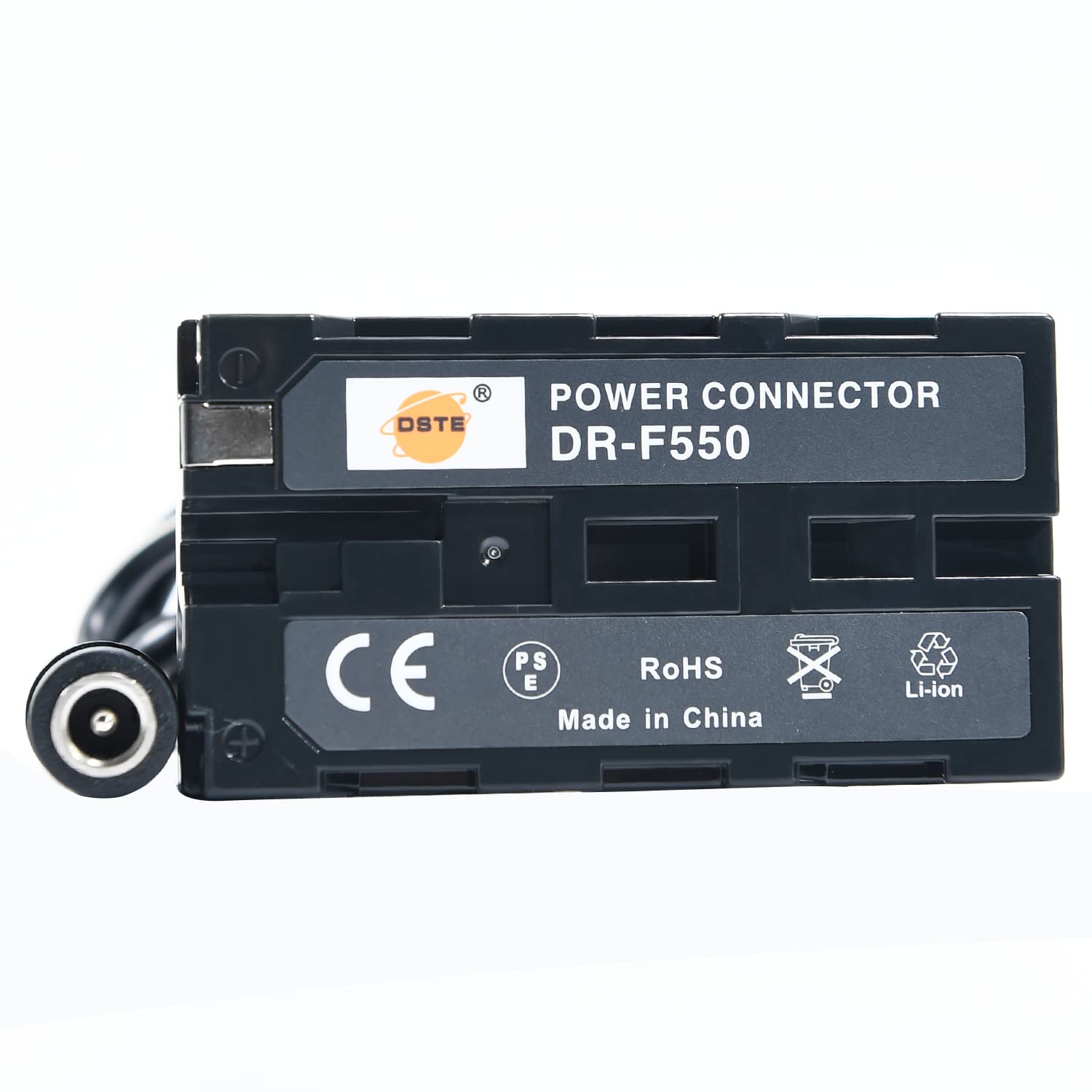 DSTE AC-F550 AC - Fuente de alimentación de CA DR-F550, Kit de batería ficticia Compatible con Sony NP-F550, NP-F330, NP-F530, NP-F570, CCD-RV100, CCD-RV200