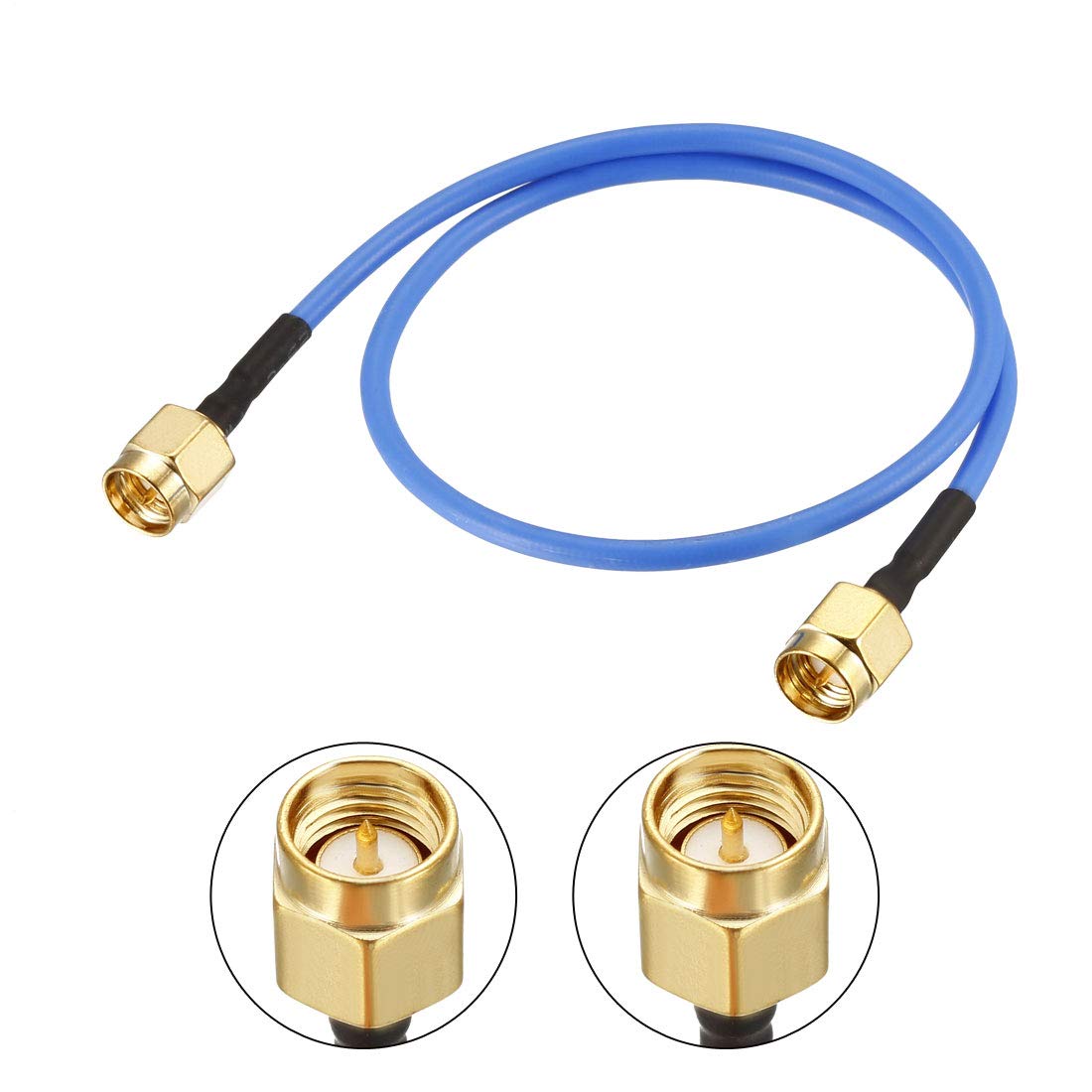 uxcell SMA Male to SMA Male RG405 Coax Cable 0.3Meter/1Ft 2pcs