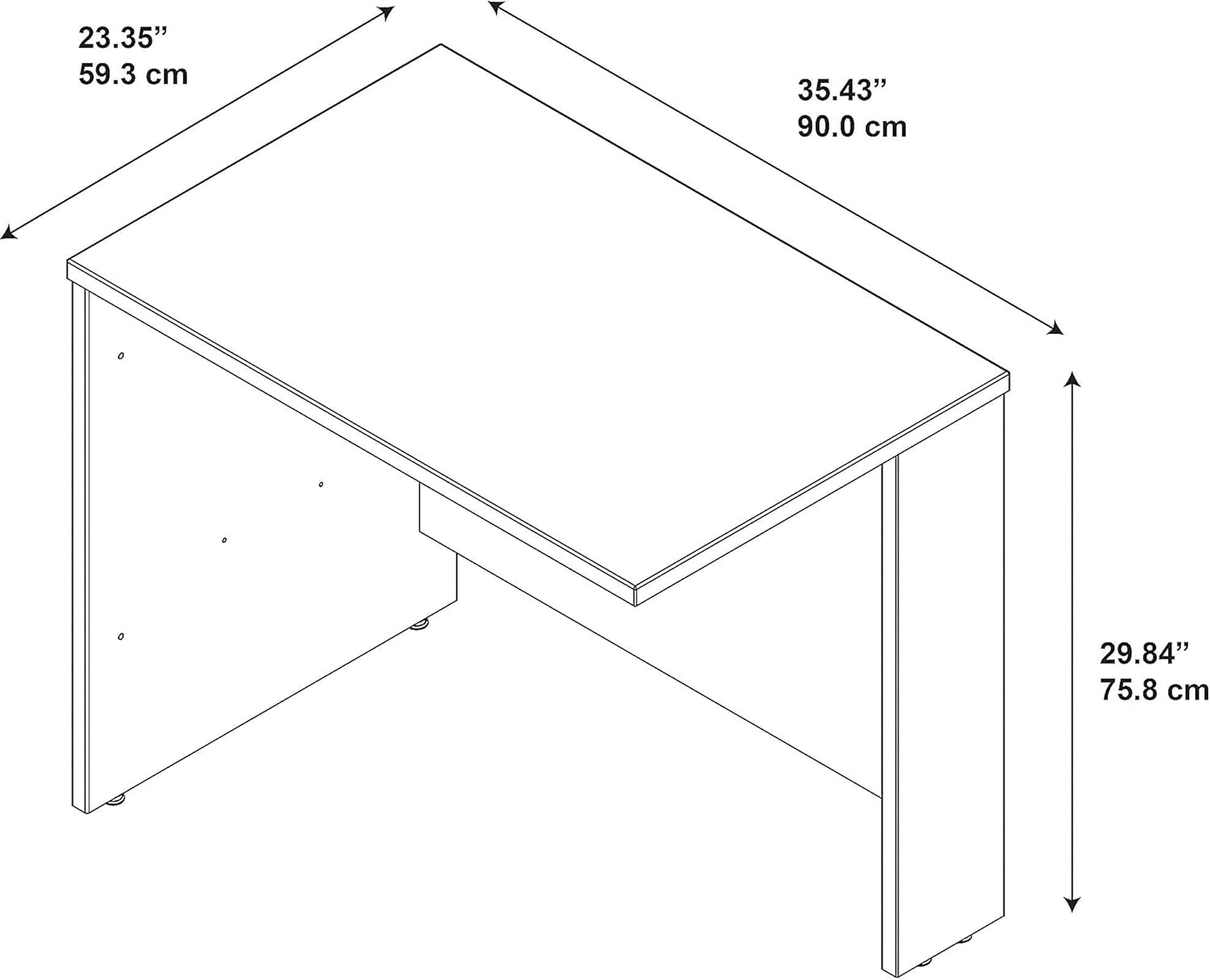 Bush Business Furniture Series C 36W Bridge/Return in Hansen Cherry