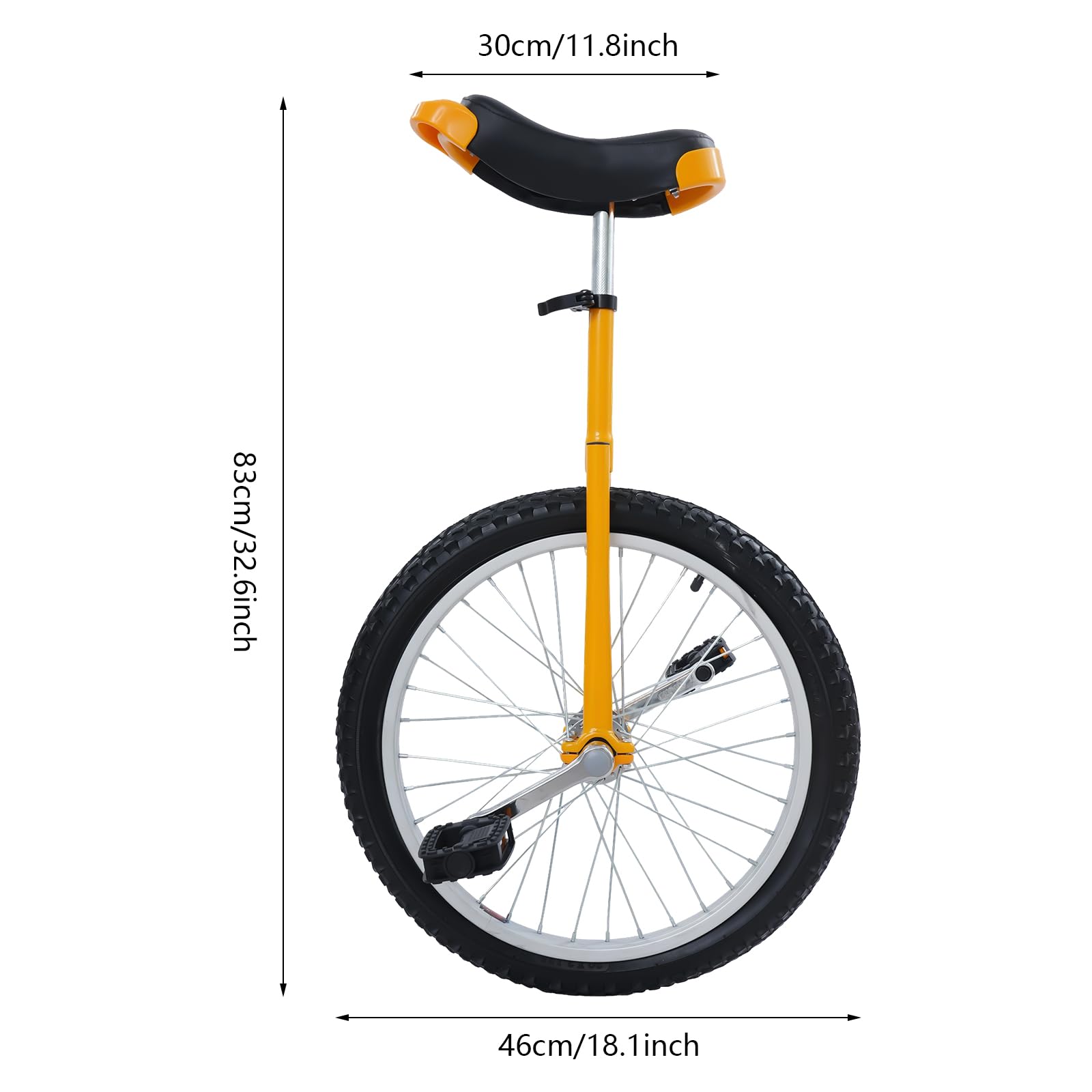 Einrad 20 Zoll Gleichgewichtstrainingeinrad für 1,55–1,75m Kinder & Erwachsen Höhenverstellbar Einrad mit Ergonomischer Sattel Upgrade Einrads für Anfänger und Profis Unisex