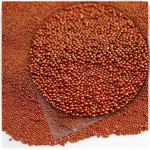 The Crafts Outlet MCR-GLS-MTL-MA6-BRZ Metallic Glass Microbead, 1 Bag of 1-Ounce, Rusty Bronze