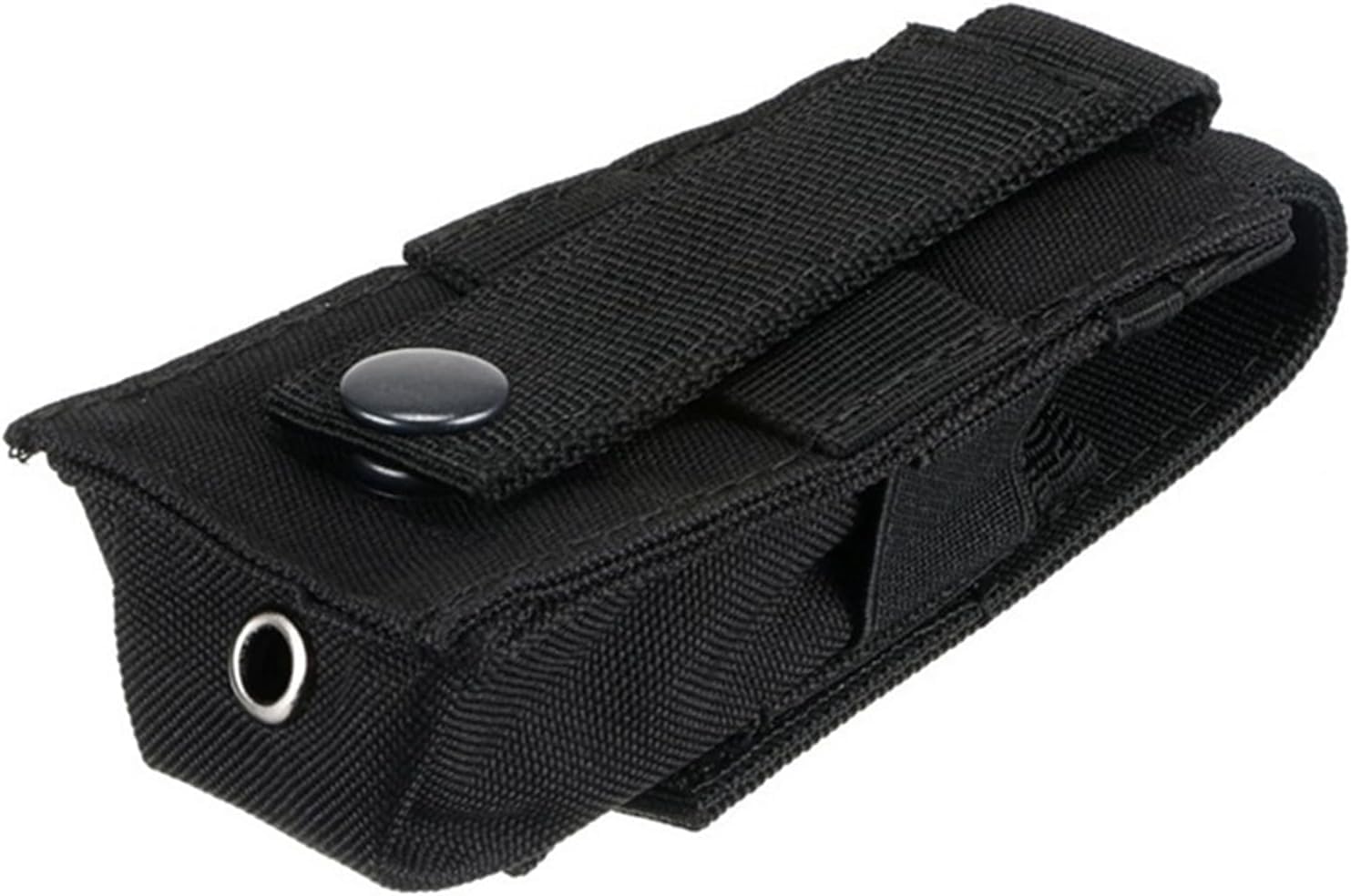 Zhuluck Black Outdoor Flashlight Pouch Compatible Bag Waterproof 600d Nylon Fabric System Heavy Duty Hiking Backpacking Torch Tools Tactical Bags and Packs