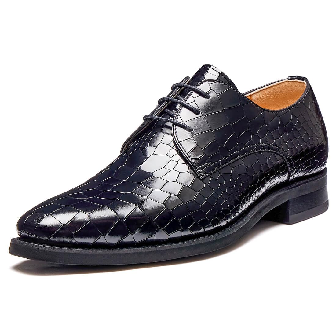 Mens Dress Shoes Genuine Leather Oxfords Luxury Formal Business Suit Shoes with Blake Rapid Stitch