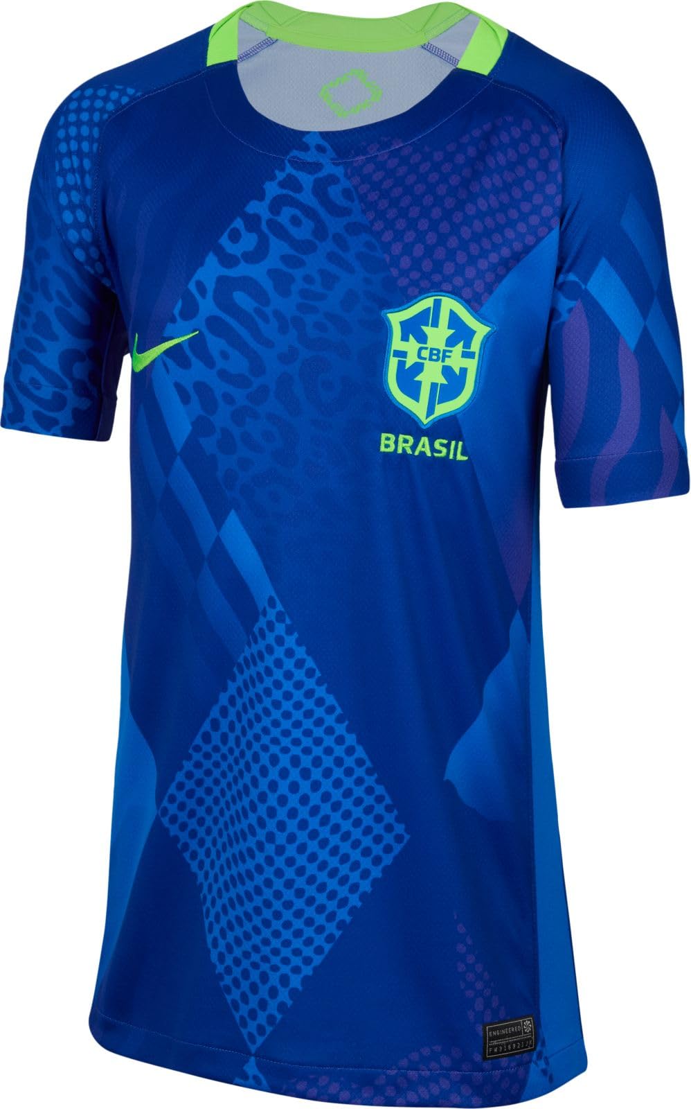 Nike Fußballtrikot Brasilien 2025 Stadium Away Replika XS Soar/Electric Green
