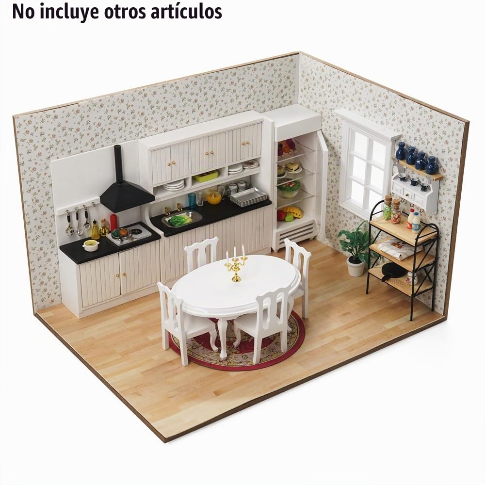 Odoria Casa de Muñecas Caja Miniatura: 1/12 Escala Caja de Exhibición para Diorama y Manualidades DIY - Mini Mueble de Madera para Muñecas Modelos