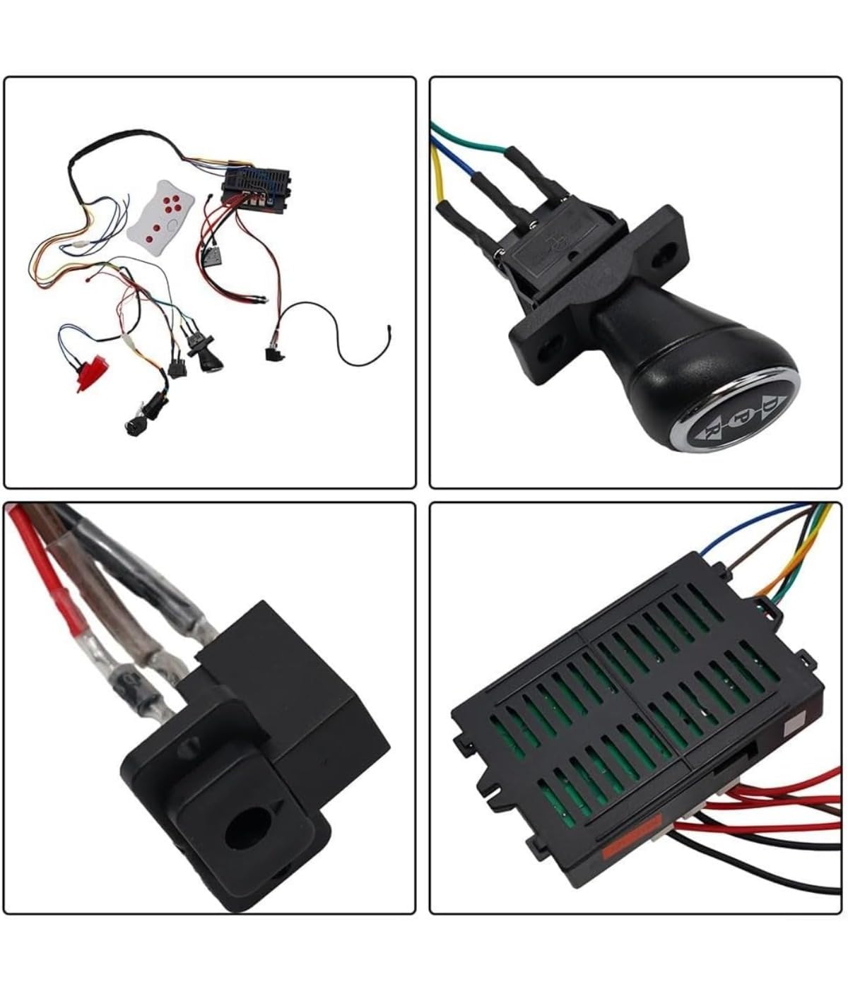 Zestaw do sterowania kablami i przełączników do samochodów elektrycznych dla dzieci, pilot zdalnego sterowania, elektroniczny moduł przełączający, kompatybilny z większością pojazdów elektrycznych