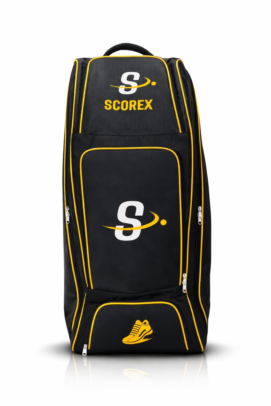 SCOREX Super Select Premium Cricket Kit Bag, Black and Yellow, Duffle Style.-picture-10