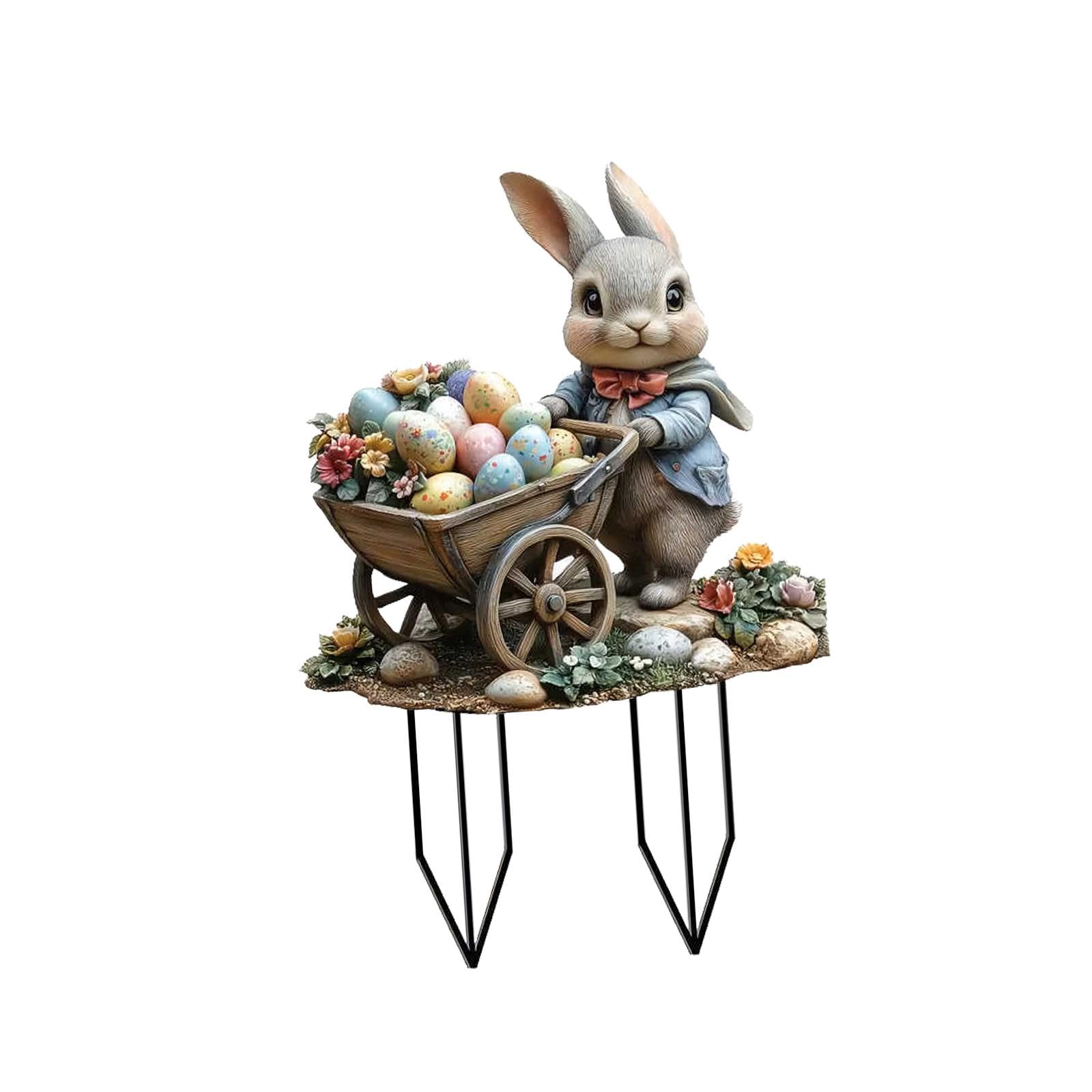 Garden Stakes Decoration Patio Stake Animal Sculpture for Fence Lawn Outdoor Style I-image-27