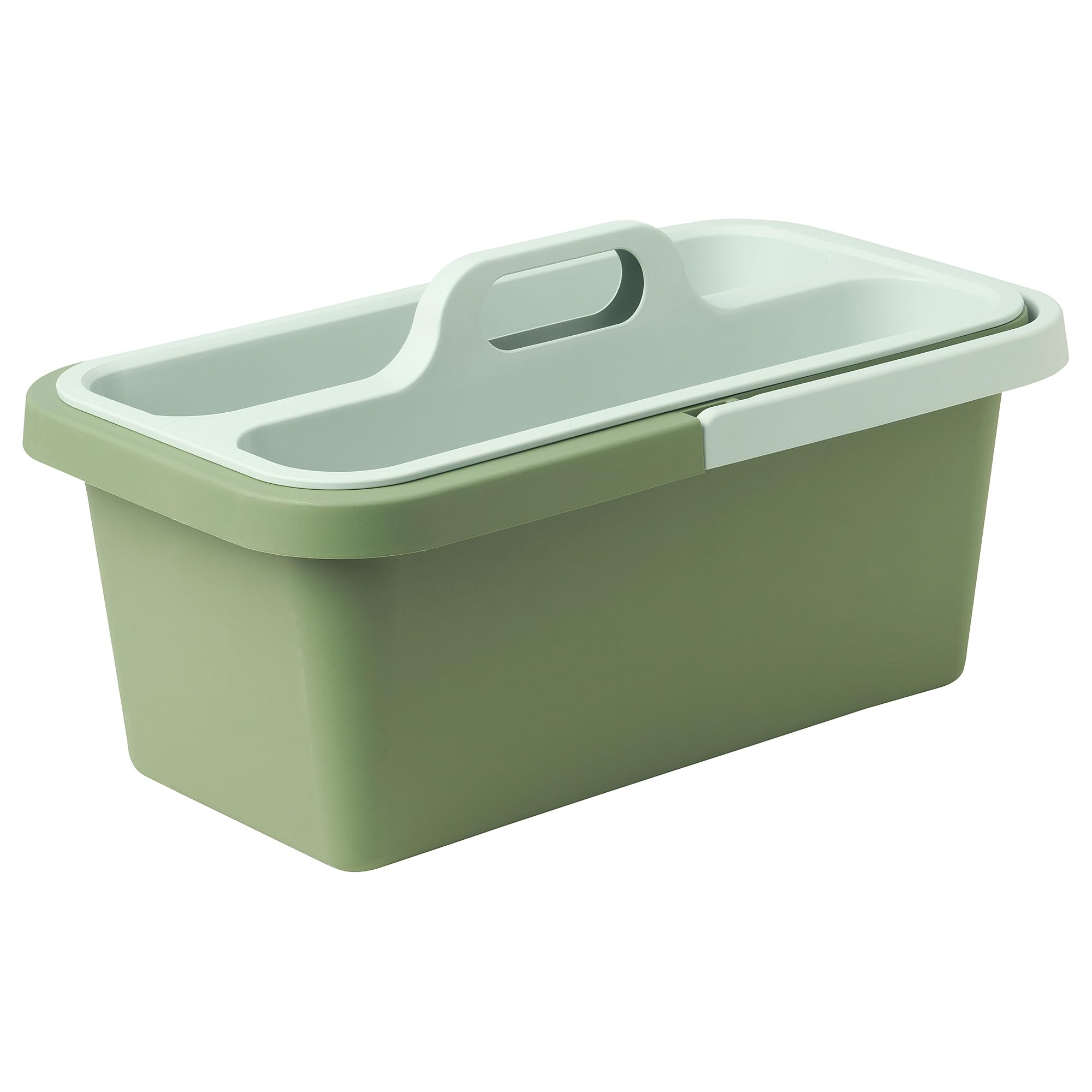 PEPPRIG seau et panier de nettoyage vert avec compartiment amovible gain de place