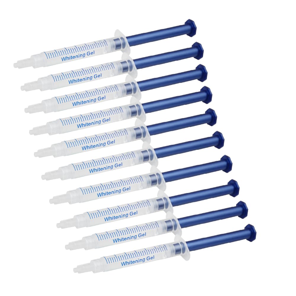 10PCS 3ML Teeth Whitening Gel Syringes Refills 35% CP Bleaching Gel, Tooth Whitener Gel Kit