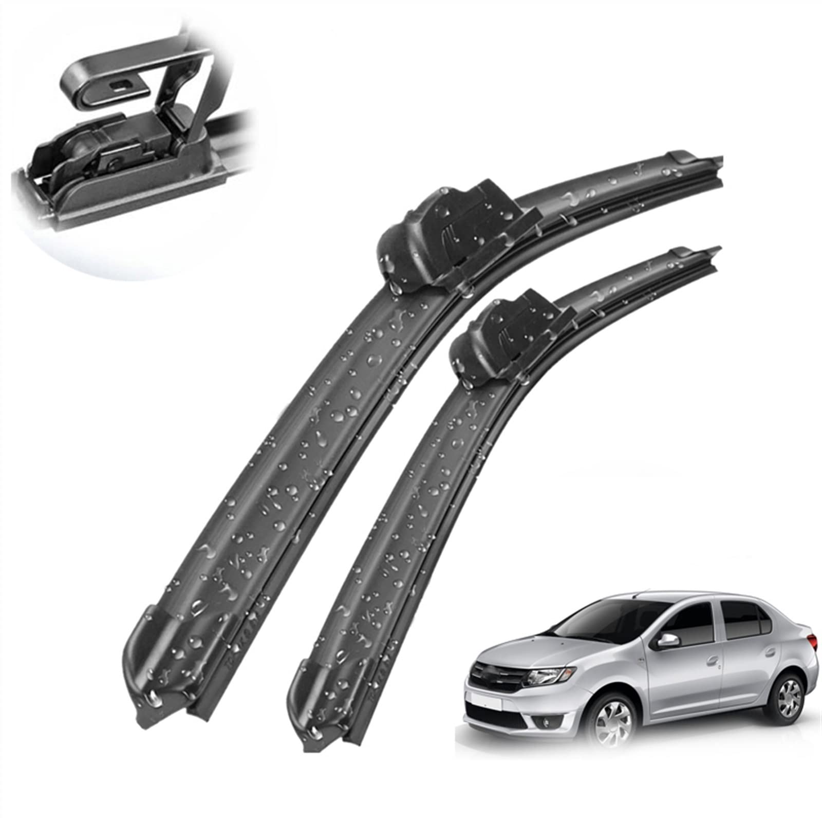 20 "+ 22" LHD Anteriore Tergicristallo Spazzole Auto Parabrezza Parabrezza Finestra Anteriore Tergicristallo Per R&enault Per Dacia Per Logan II 2013 2014 2015 Parabrezza