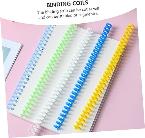 Miniatura 3 de STOBOK 20 piezas de alambres de hoja suelta, cuaderno de abdominales, espinas blancas, agendas A, cuadernos, encuadernación en espiral de hojas,