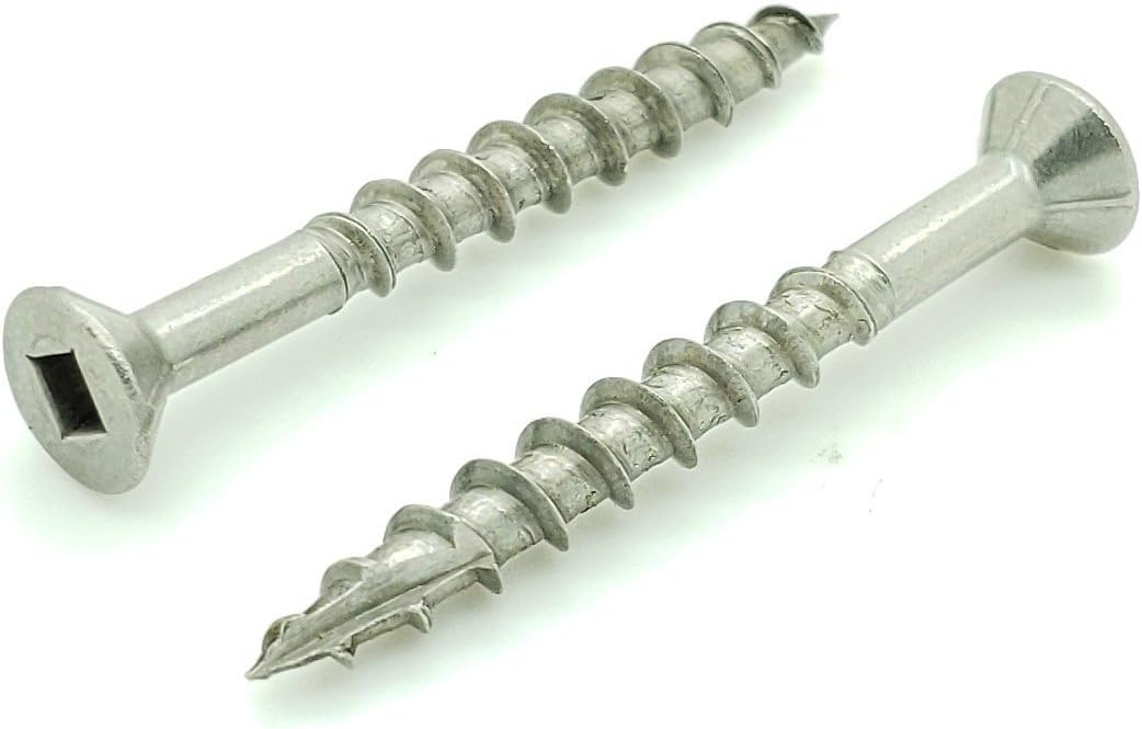 SNUG Fasteners (SNG210) 100 Qty #8 x 1-5/8" Stainless Steel Fence & Deck Screws-Square Drive Type 17
