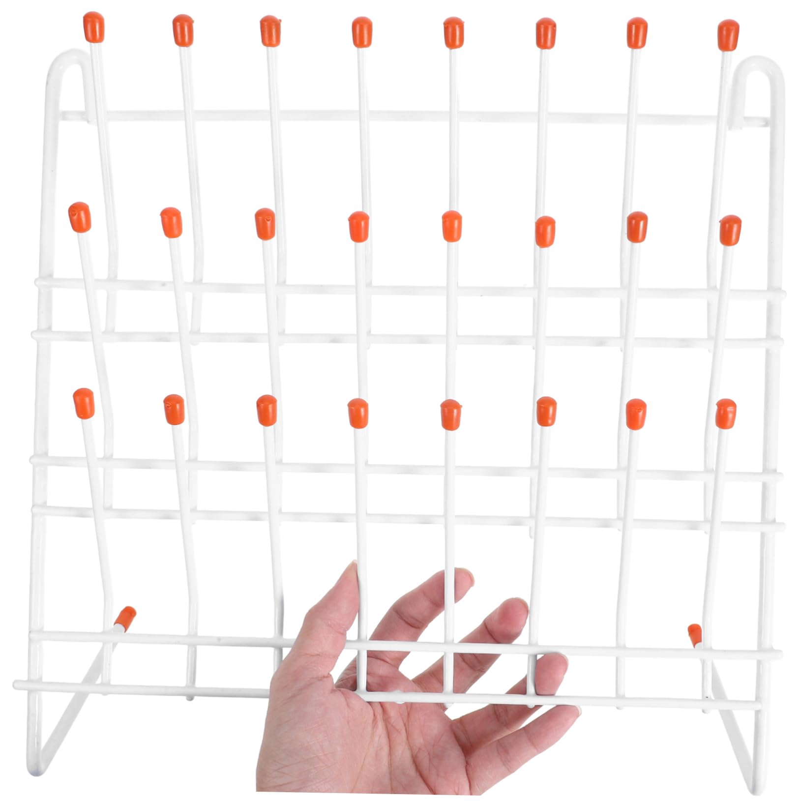 Hemobllo Soporte para Secado para Laboratorio Ensayo Hierro en de y E Tubos Blanco Ligero Fácil de Transportar Adecuado Laboratorios E Industrias
