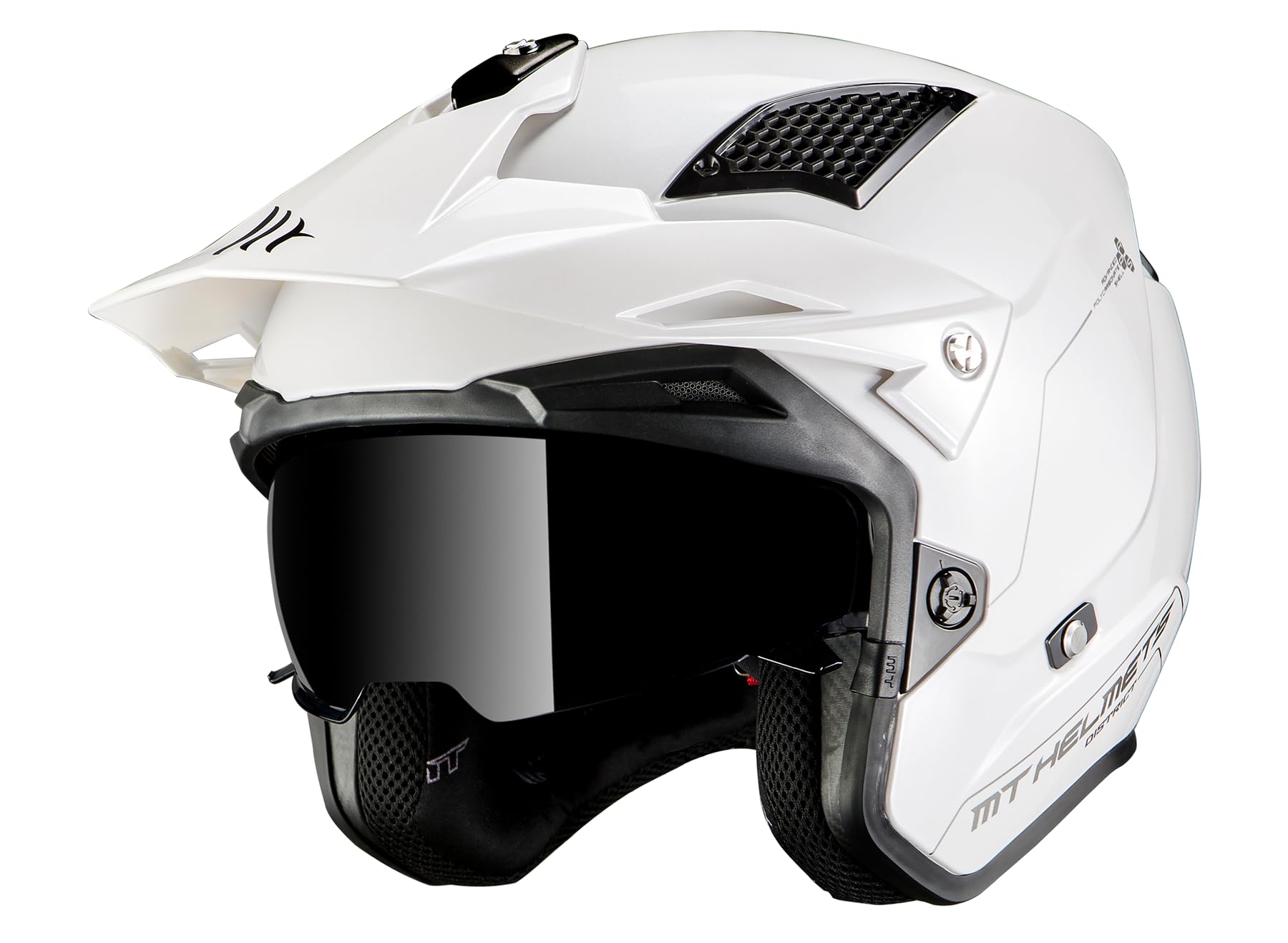 MT Helmets District SV S – Casco Moto Trial o Urbano con Visor Solar Retráctil, Interior Lavable, Diseño Off Road y Gran Ventilación | Homologado ECE 22.06 & DOT