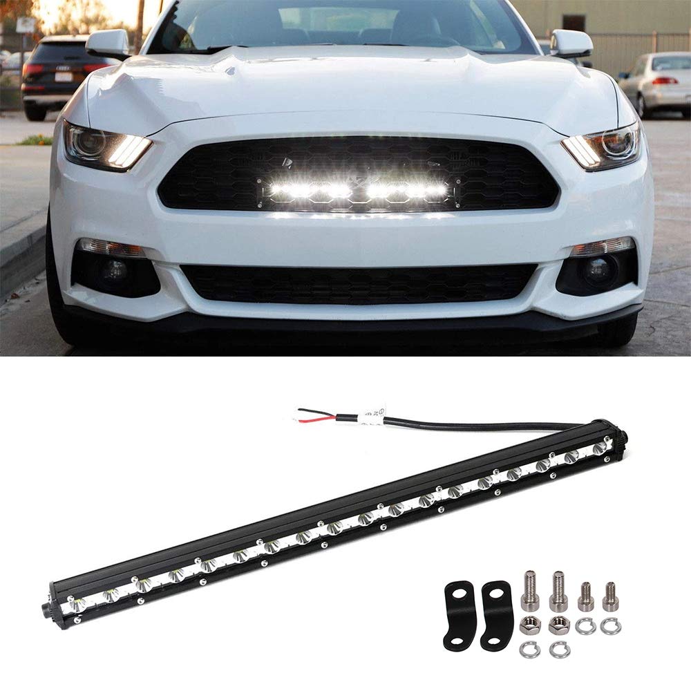 Willpower 25 inch LED Work Light Bar, Single Row 120W Spot Flood Combo Beam Off Road Driving Fog Lights with Mounting Bracket Waterproof Slim Light Bars for Pickup SUV ATV UTV Truck Light