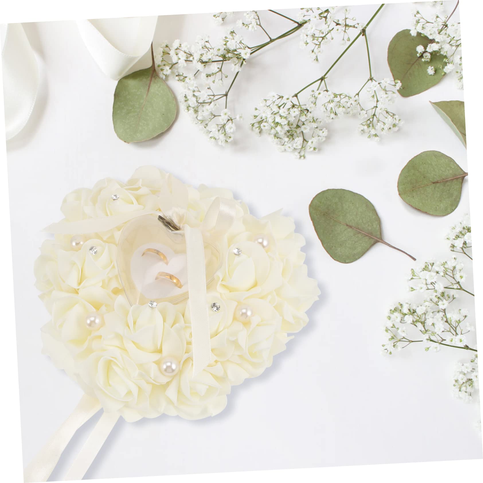 SOIMISS 3stücke Herzförmige Ringbox Mit Blumen- Romantischer Ringhalter Für Hochzeiten Verlobungen Und Jubiläen Elegantes Hochzeitszubehör Für Brautpaare Und Besondere Anlässe