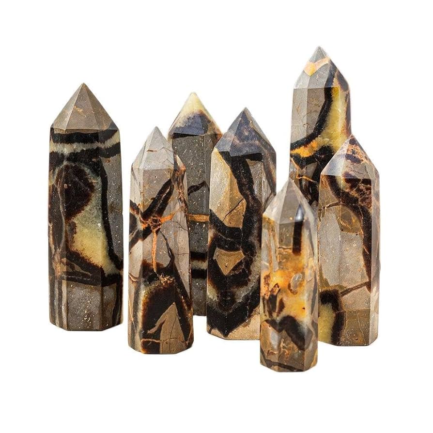 Amazon.co.jp: 1pc 天然宝石石六角柱シングルポイント石風水