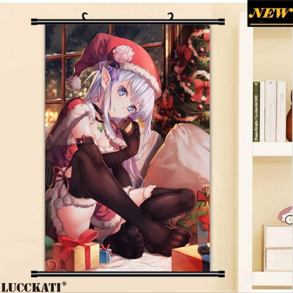 KWELJW Re Zero Re:Zero Kara Hajimeru Isekai Seikatsu Rezero Rem ass sexy loli cameltoe cartoon anime wall scroll canvas painting poster 40 X 60 CM V