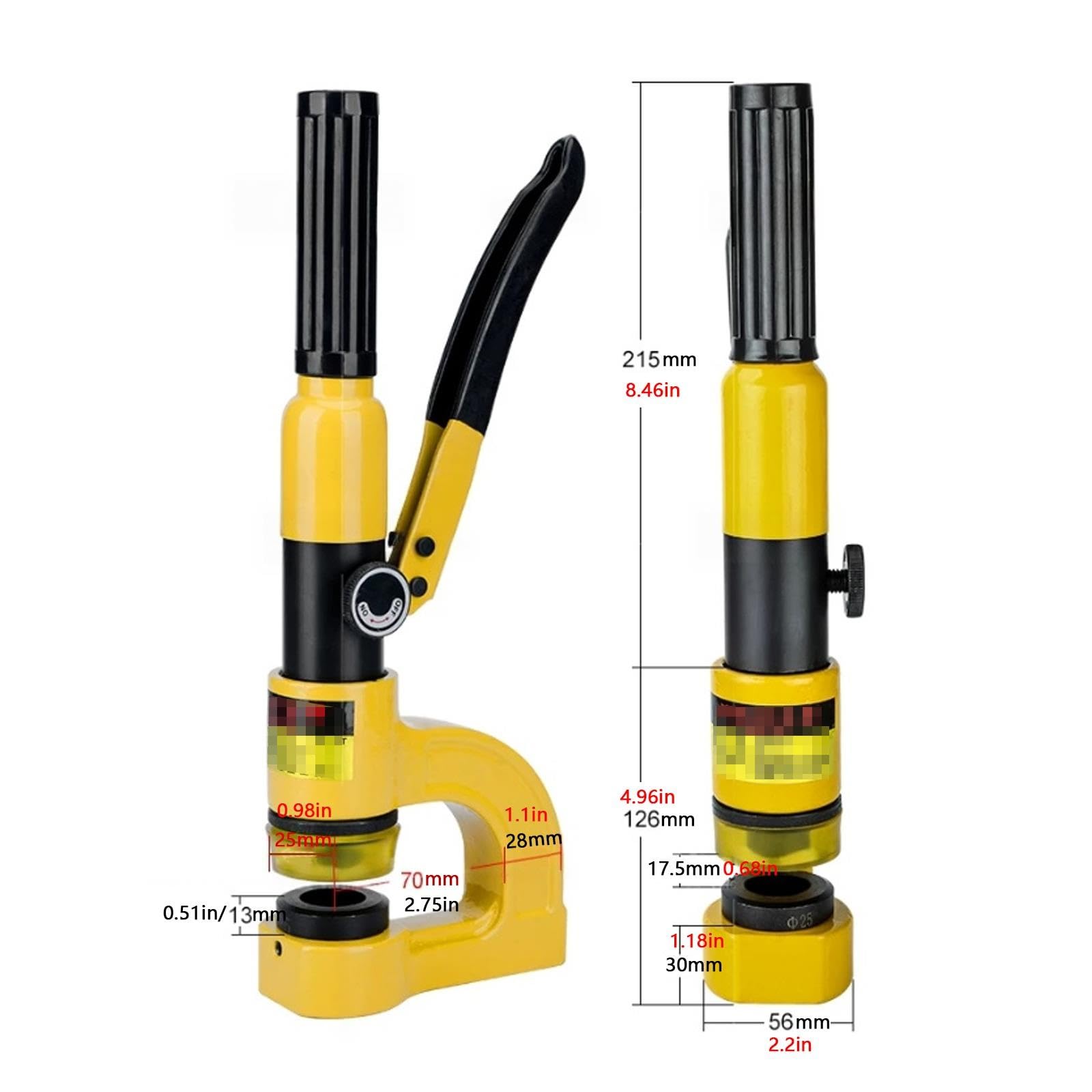 Punzonatrice Idraulica Da 6 Ton Per Lamiere, Set Di Punzoni Manuali