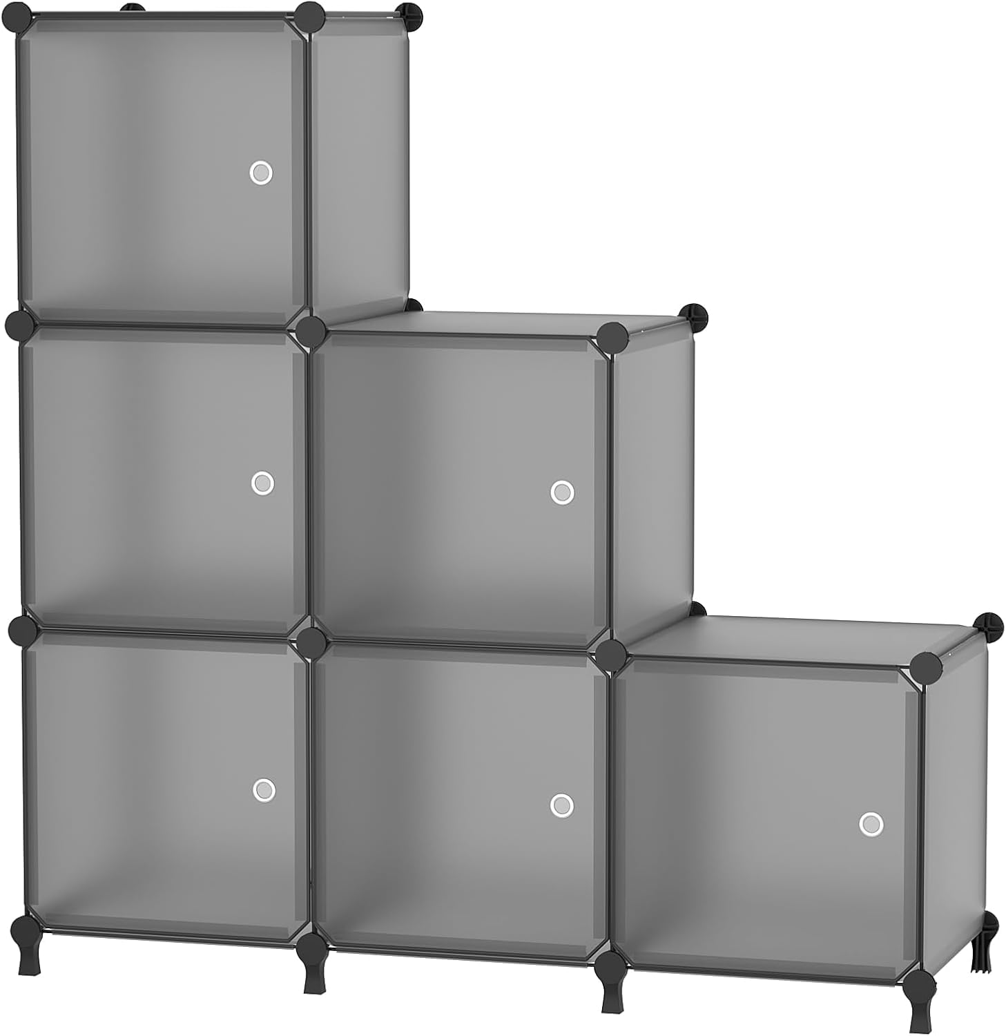 ATTDETJL 6 Cube Storage Unit with Doors, Storage Cubes for Clothes Storage