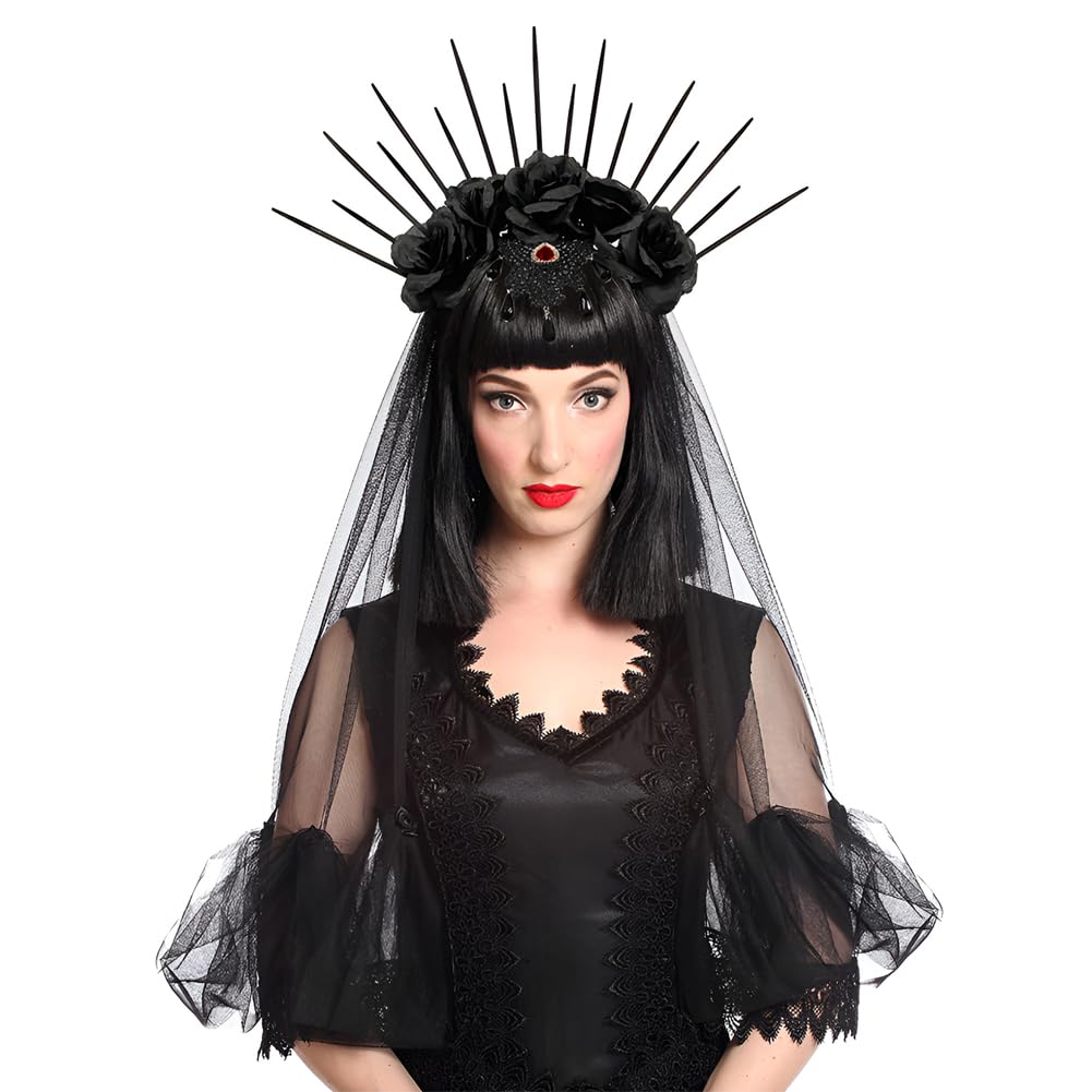 Moitie ネオゴシックアーチ薔薇カチューシャ黒 Moitie ネオゴシック