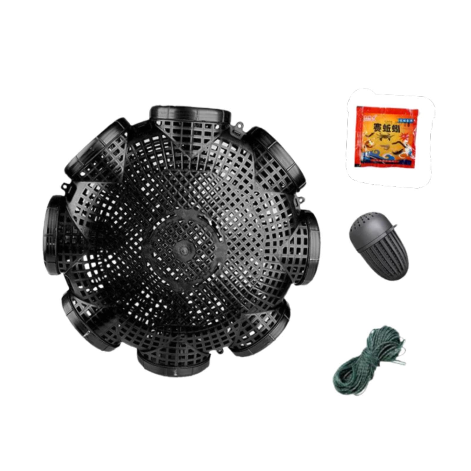 Pull Out Fishing Net Reusable Loach Crab Catcher for Rivers Lakes Freshwater 8 Holes