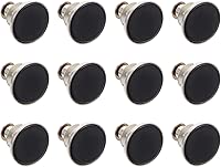 12pcs No Sew Instant Buttons Jean Button Pins Detachable Replacement Jeans Thin Waist Buttons Snap Tack Button for Extend Reduce Pants Waist (Black)