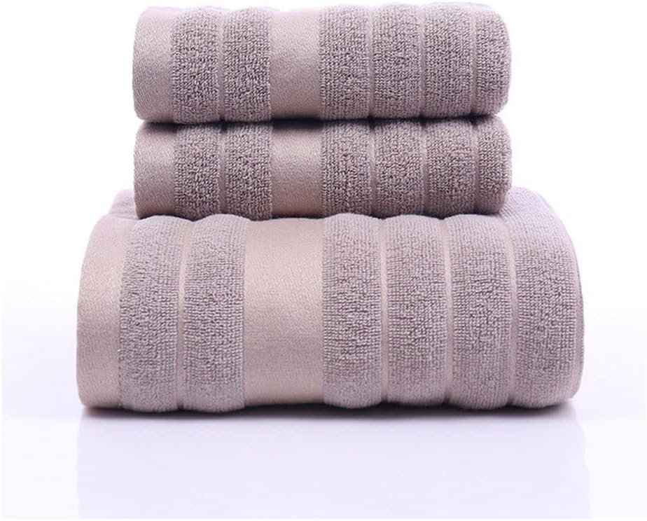 Thickening Texture Beach Towels Bathroom Bath Towels Set for Adults Absorbent and Soft Material(Black)