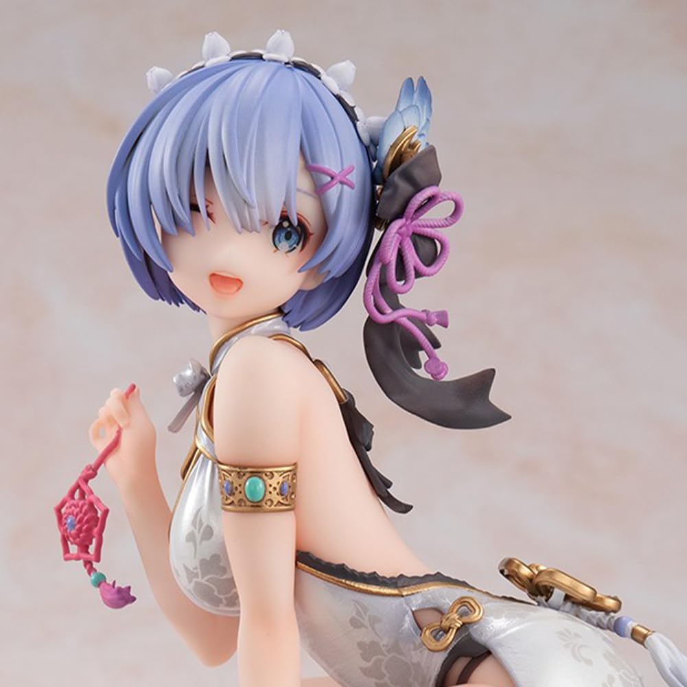 QAHEART Rem/Remu Figures, Re:0 Emilia Anime Figure Statues Anime Action Figurine Ornaments for Fans 23CM/9.1INCH