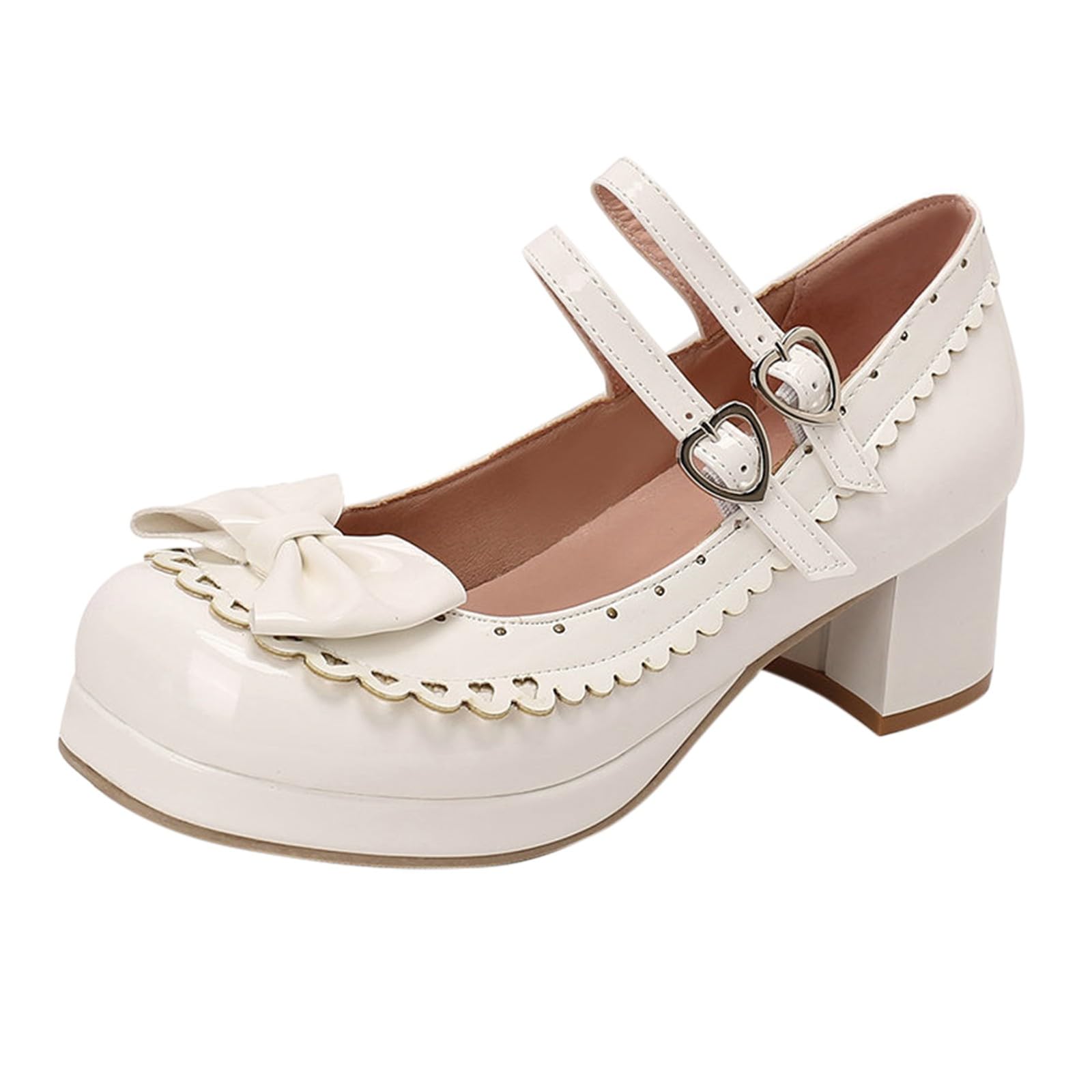 Mary Jane - Scarpe da donna con plateau e tacco a blocco, dolci, Lolita | Scarpe da donna per cosplay, scarpe da ballo con tacco basso, eleganti scarpe in pelle basse per feste