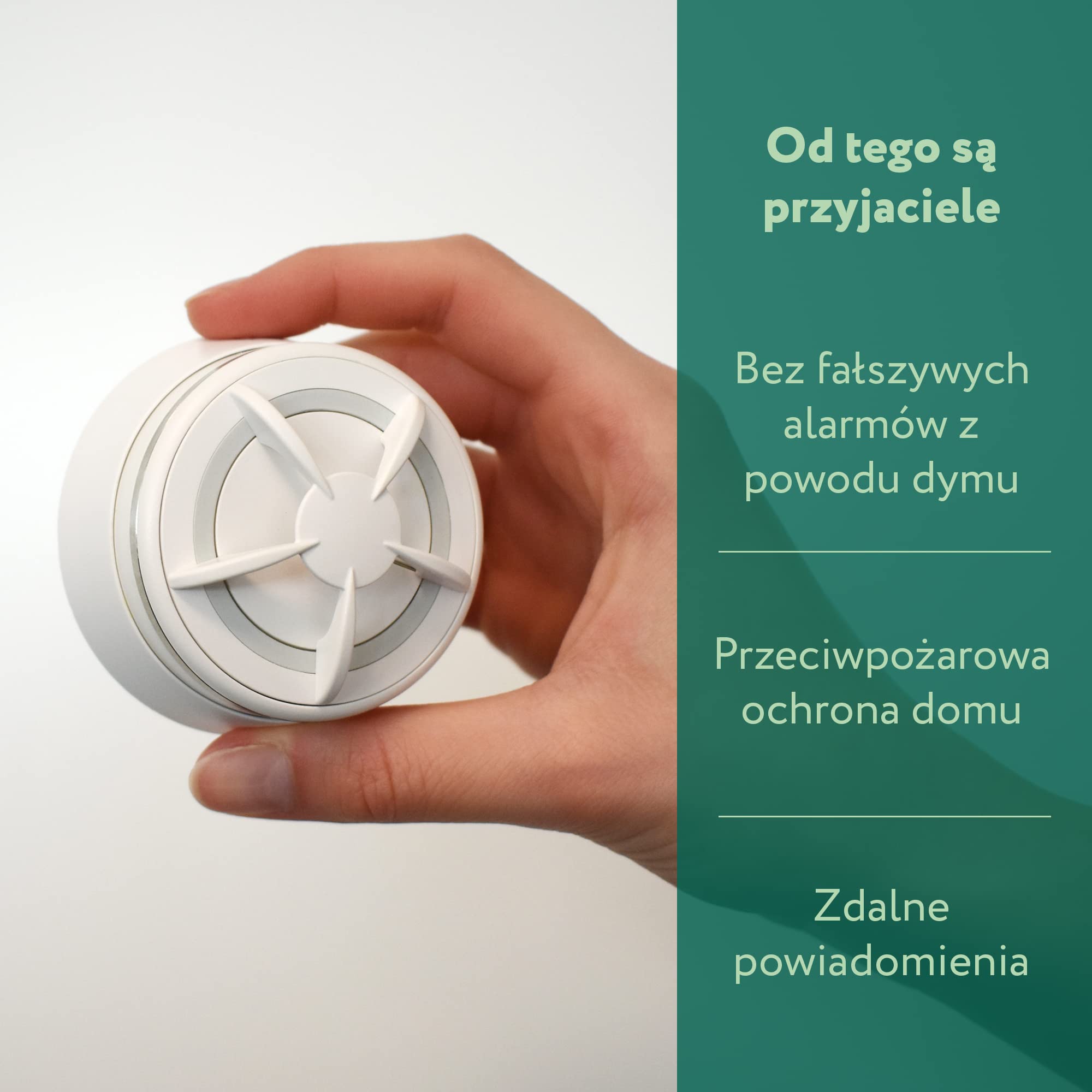 frient Intelligent Heat Alarm | Bezprzewodowy czujnik pożarowy | Natychmiastowe powiadomienia o pożarze | Zasilanie bateryjne | Zigbee | Kompatybilny z Homey, Home Assistant i SmartThings