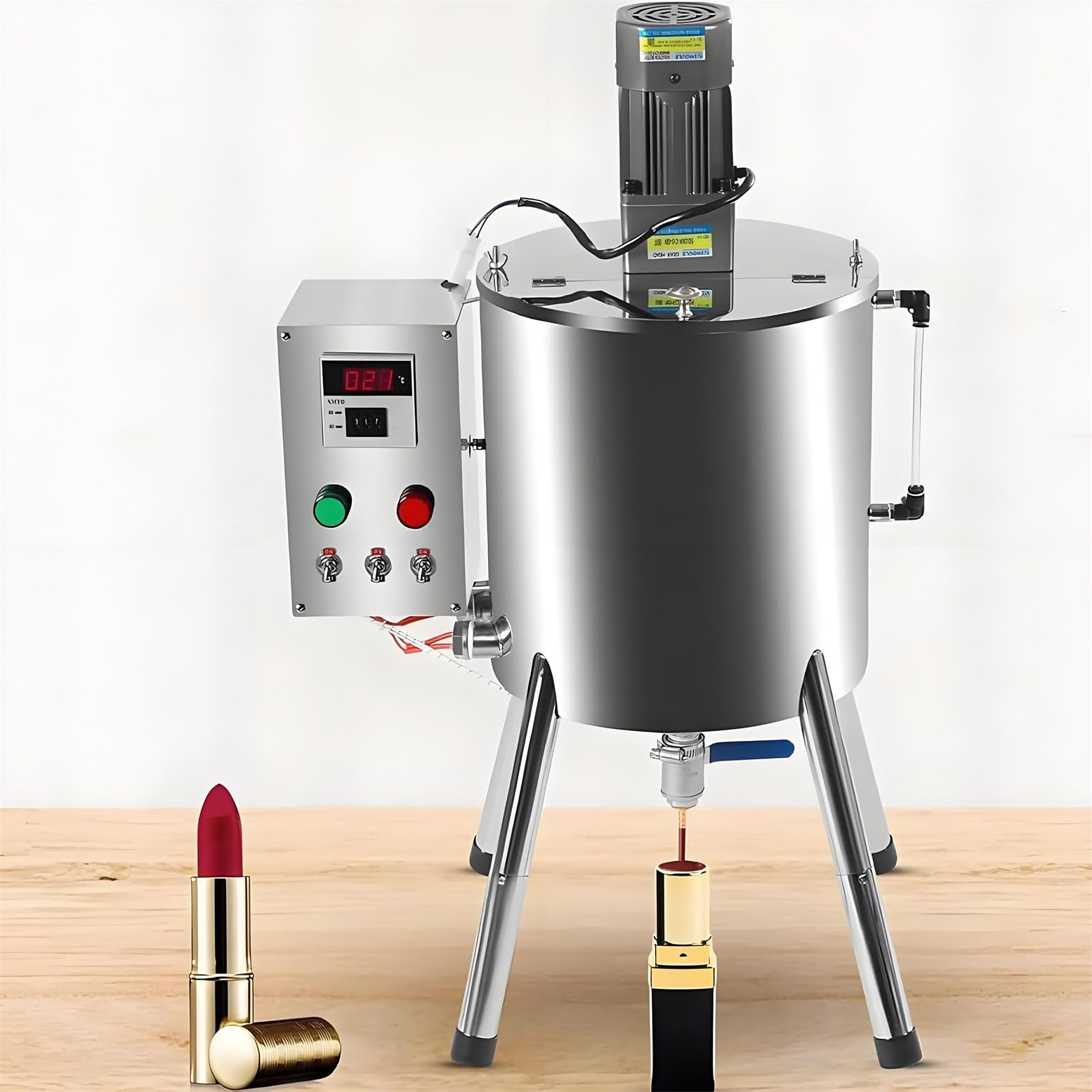 Máquina de llenado eléctrica, mezclador de pasta líquida de 15L/30L con control de temperatura de 90-300 °C, ideal para cremas y líquidos, equipo de mezcla y llenado eficiente