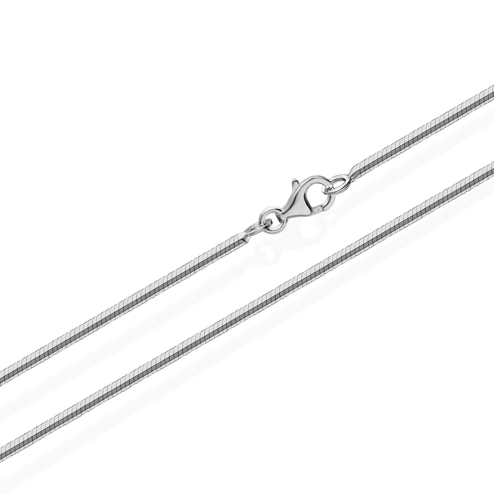Collana Ovale In Argento 4,2Mm Catena A Serpente In Argento 925 40Cm