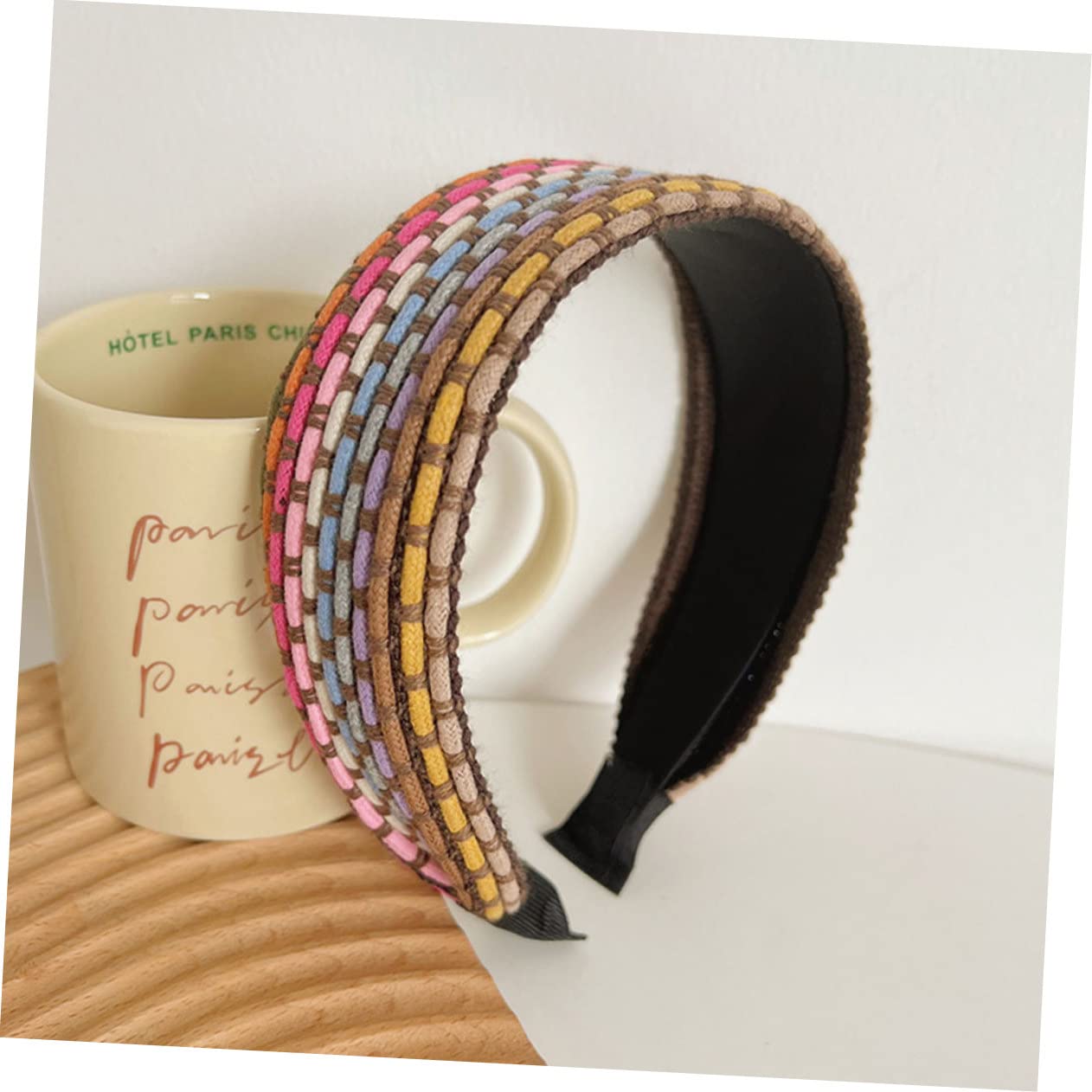 FRCOLOR 6 Piezas Diadema De Ala Ancha Diademas Versátiles Diademas Portátiles Bandas Anchas Para La Cabeza Trenzadas Para Anchas Para Tela