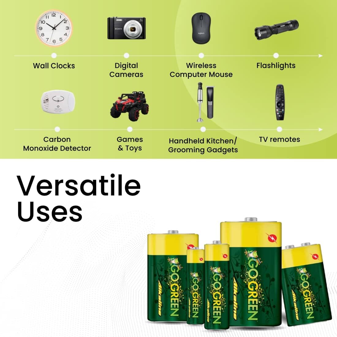 Go Green AAA Alkaline Battery 4-Pack