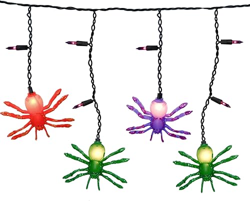 Romasaty Luces de cortina de ojos de Halloween de 7 pies con 10 tiras de luces impermeables para ojos, 25 luces LED temáticas de Halloween para