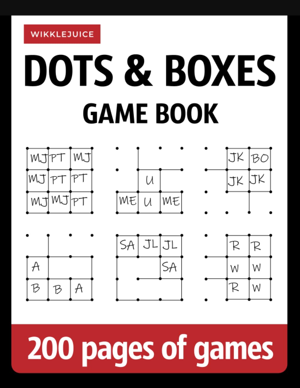 Dots & Boxes Game Book | 200 Pages of Games: Classic Pigs In A Pen Game | Dot to Dot Grid | Game of Dots | Boxes | Dot and Line | Blank Pages | Large 8.5 x 11 inches | Fun To Play For All Ages