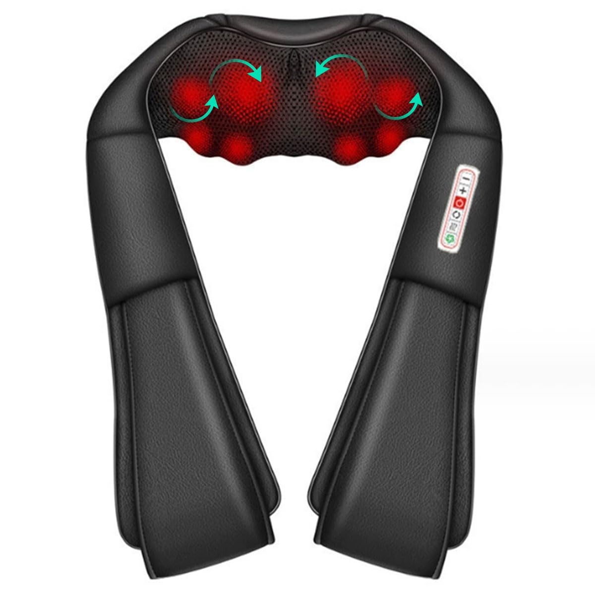 Neck & Back Kneading Massager (BS) with Shiatsu Heat, 6 Key Modes for Muscle Relaxation & Pain Relief, Ideal for Shoulder, Waist, Leg Pain at Home, Office & Car, Providing Ultimate Comfort, Black