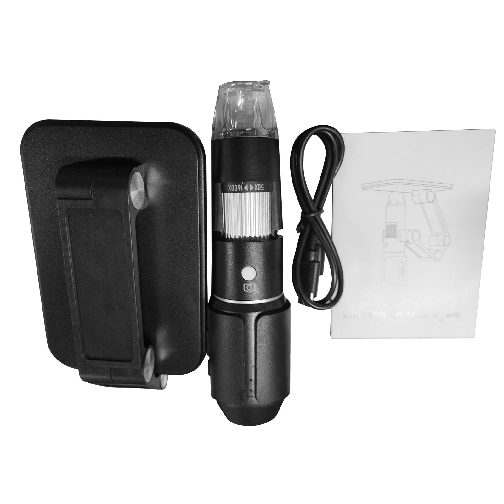 VBESTLIFE Tragbares Digitalmikroskop von WiFi 50x - 1600x Vergrößerung mit 2MP -Kamera, 8 LED -Leuchten Handheld USB Magnifier Kompatibel mit Smartphone -Computer