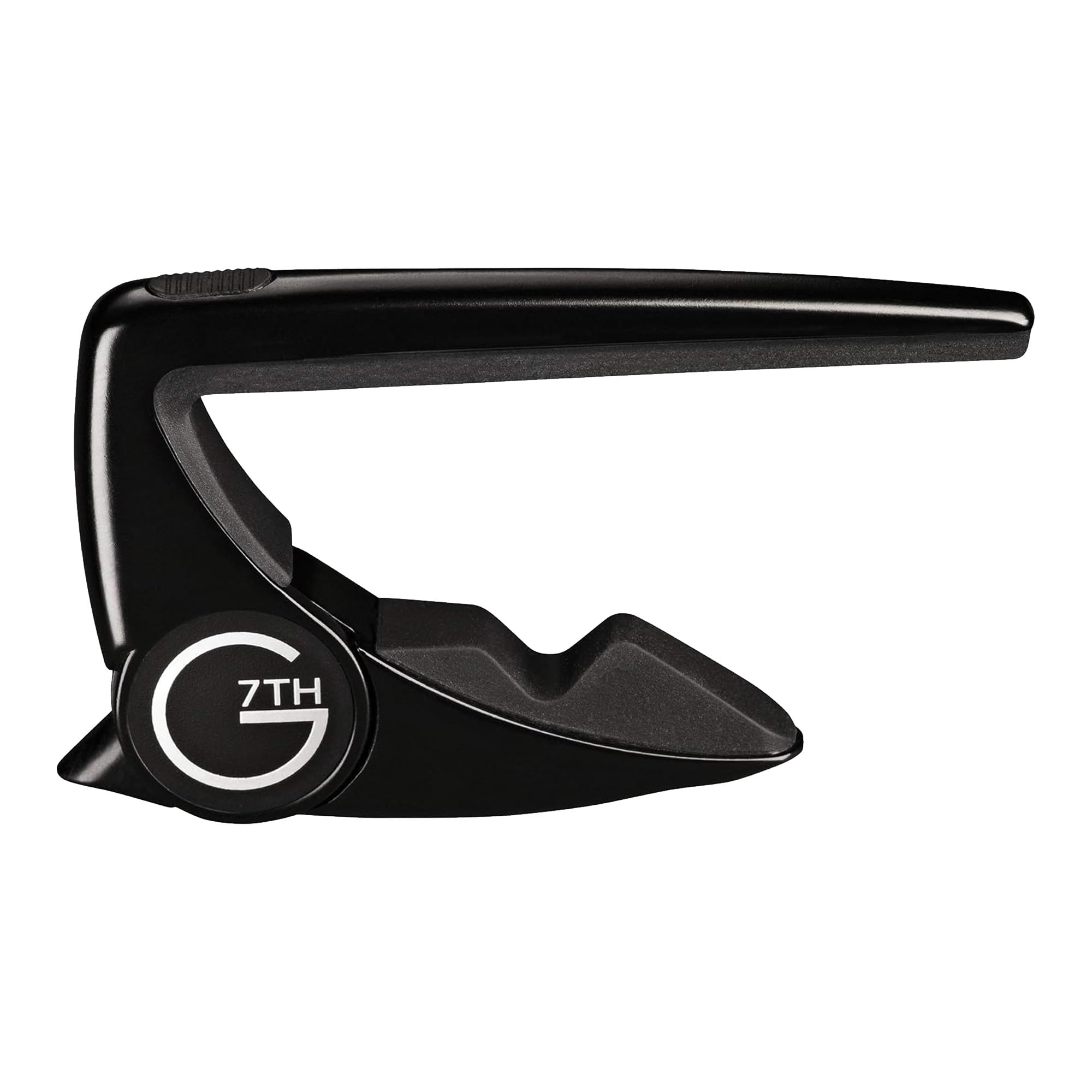 G7th Performance 2 Classical Guitar Capo, Satin Black, Intuitive Tension Control, Protective Silicone Padding, Easy One-handed Operation for Flamenco and Classical Guitars - 62mm