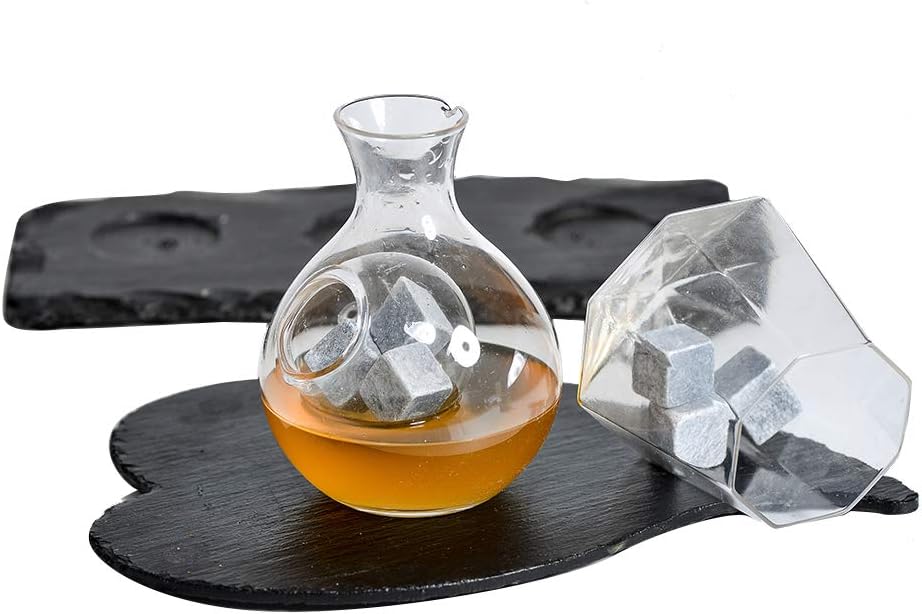 YCD Ziran Whiskey Stones Gift Set of 9 Ice Stone chilling stones Chilling Rocks Whiskey Rocks Set