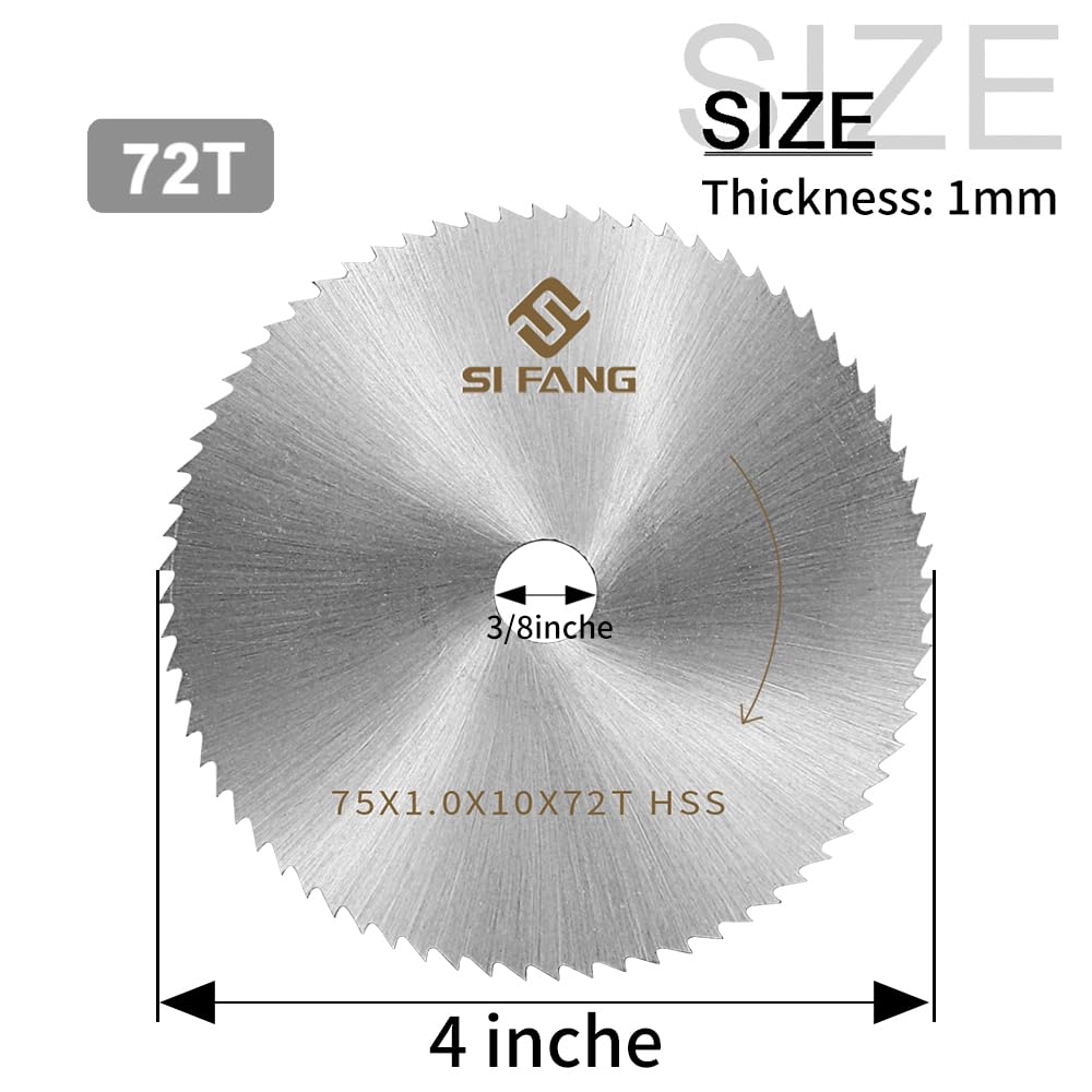 Ostrza do piły tarczowej ze stali szybkotnącej, 7 cm okrągłe drewniane metalowe plastikowe tarcze tnące narzędzie obrotowe, 3/8 cala piła trzpieniowa 20500 rpm 3 sztuki