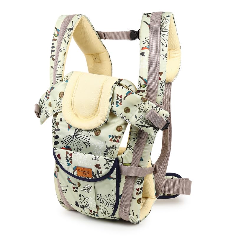 Image of Chinmay Kids Baby Carrier 4 in 1 Carry Bag Baby Carrier Cuddler Air Mash Fabric Baby Carrier, Off-White