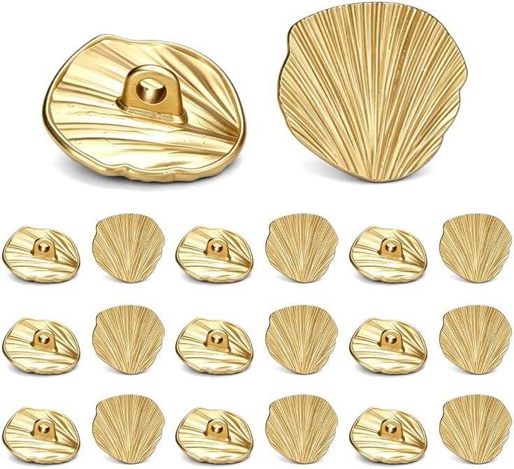 20pcs Metal Shank Gold Buttons image 5