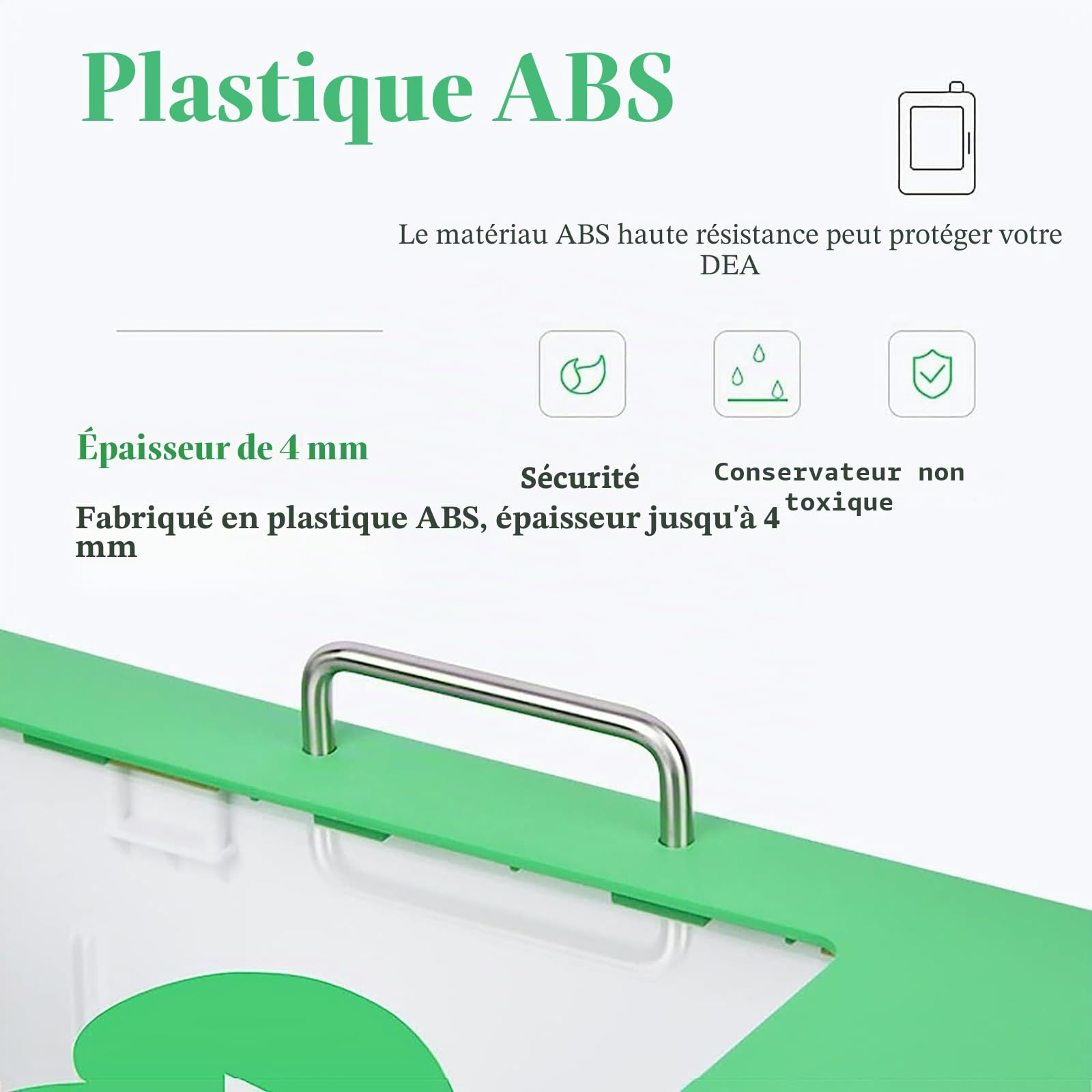 Armoire murale avec défibrillateur AED avec clé et alarme – Boîte d'alarme de défibrillation cardiaque pour la maison, les écoles, les clubs – Un must have