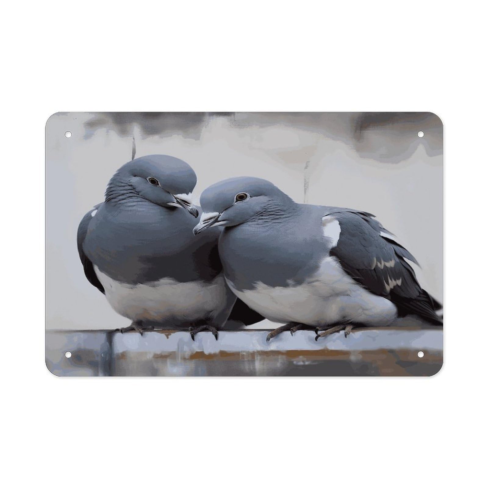 Fodpand Style Doves Wall Art Metal Signs Tin Sign