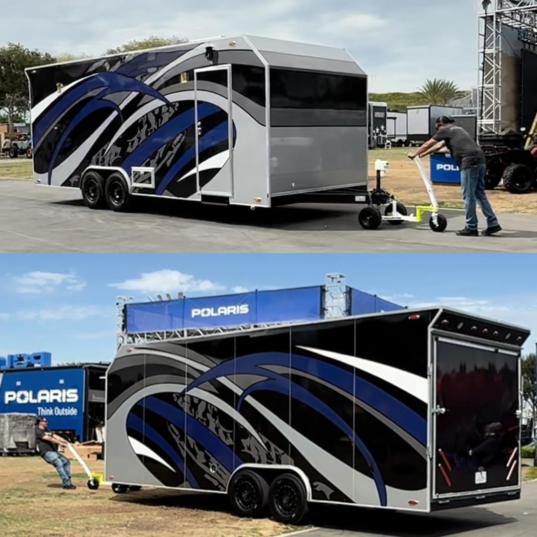 Monster Tug Off-Road Trailer Dolly – Heavy Duty Trailer Mover for Gravel, Dirt, Sand & Hard Surfaces – Adjustable Ball Mount – Manual Tow Dolly for Boat, Utility & RV Trailers