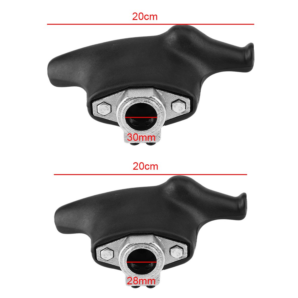 Qiilu negro plástico montaje cabeza de desmontaje para el diámetro de la máquina del cambiador de neumáticos, 28 mm/30 mm (28 mm)