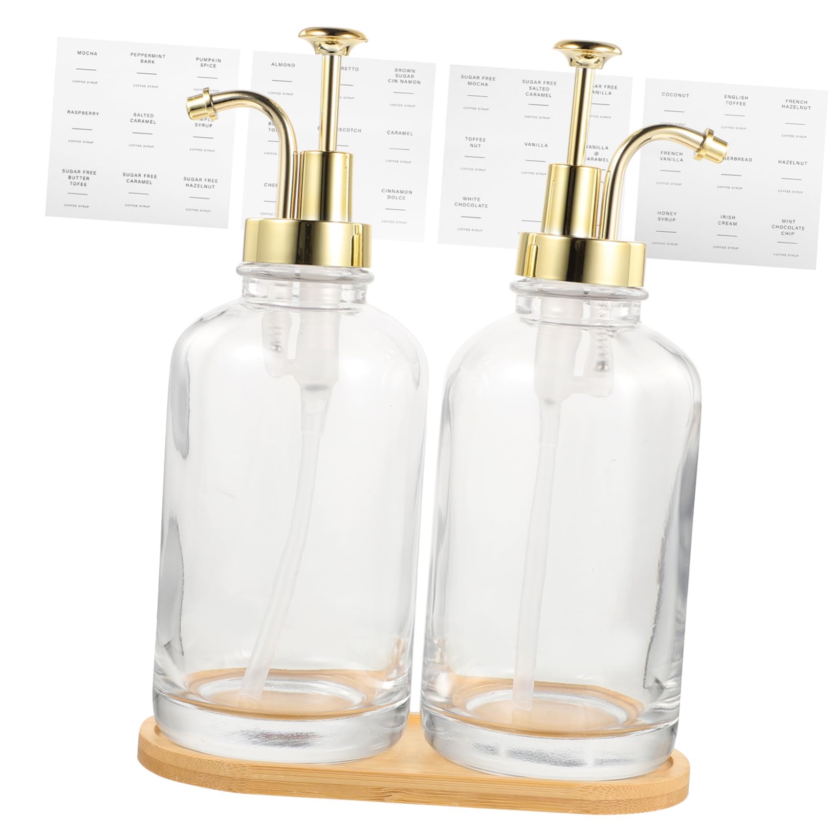 POPETPOP 1ensemble Flacon Distributeur De Sirop Avec Pompe De Bouteilles Pour Café Et Sauces Accessoire Pratique Et Pour Cuisine Et Bar à Café
